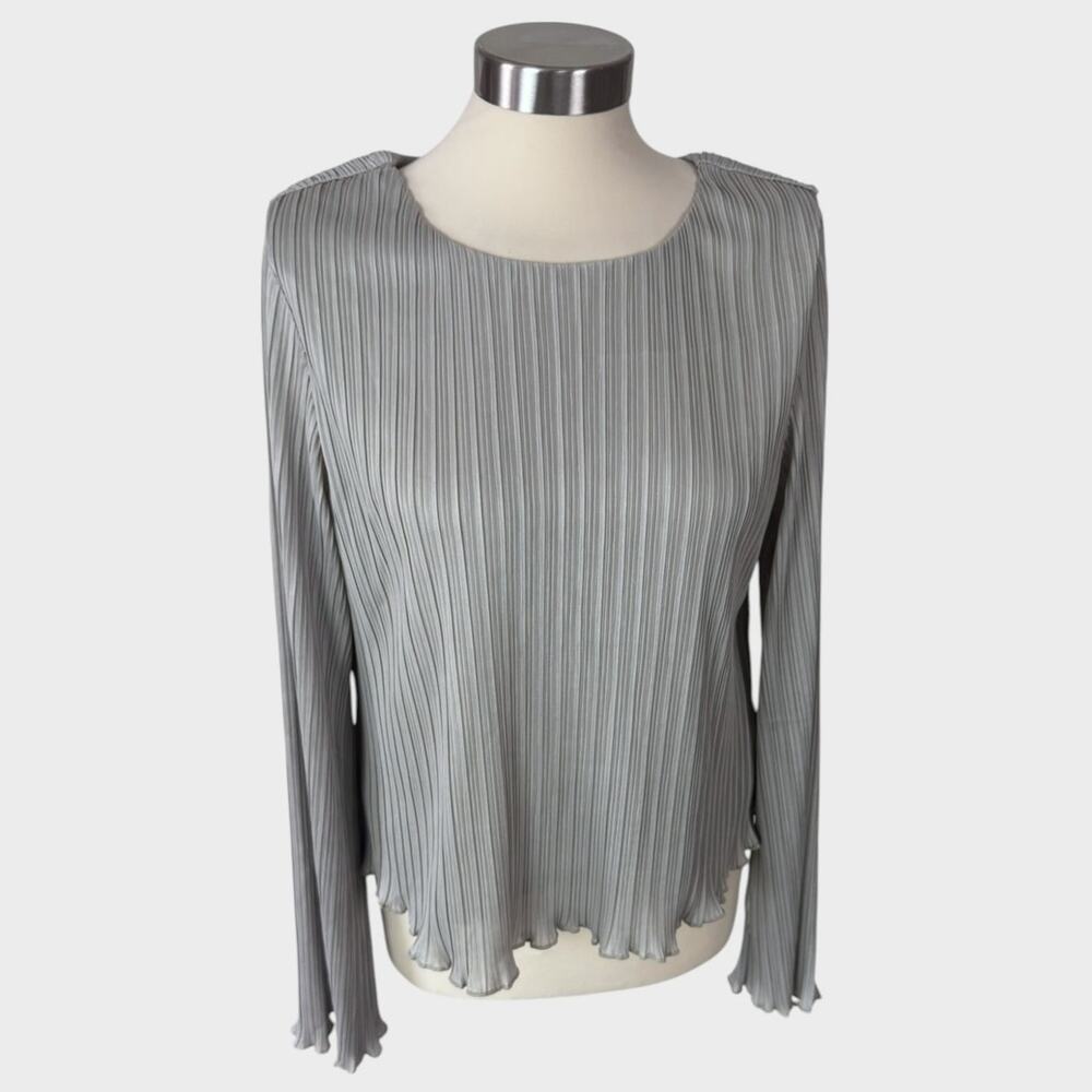 La February Small Sage Green NEW NWT Long Sleeve Blouse Polyester and Lined